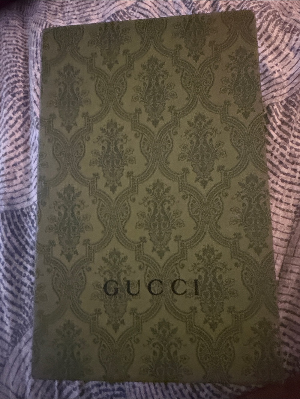 Gucci Olive Green Damask Decorative Coffee Table Book Box